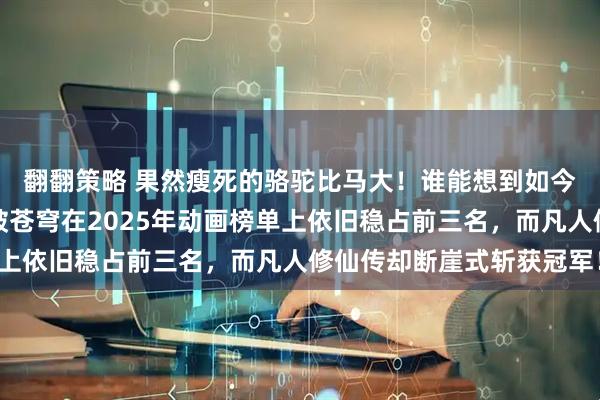 翻翻策略 果然瘦死的骆驼比马大！谁能想到如今如过街老鼠一般的斗破苍穹在2025年动画榜单上依旧稳占前三名，而凡人修仙传却断崖式斩获冠军！